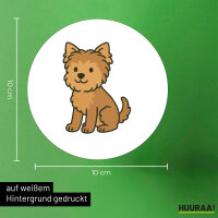 Aufkleber Yorkipoo Comic Yorkiepoo 10cm Sticker
