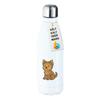 Edelstahl-Trinkflasche Yorkipoo Comic Yorkiepoo 500ml...