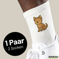 Unisex Socken Yorkipoo Comic Yorkiepoo Baumwolle