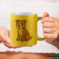 Glitzertasse American Pit Bull Terrier Comic Pitty 330ml
