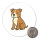 Magnet American Pit Bull Terrier Comic Pitty 59mm Kühlschrankmagnet