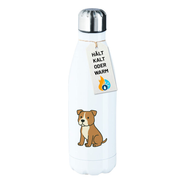 Edelstahl-Trinkflasche American Pit Bull Terrier Comic Pitty 500ml Wasserflasche