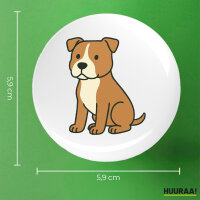 Button American Pit Bull Terrier Comic Pitty