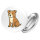 Button American Pit Bull Terrier Comic Pitty rund