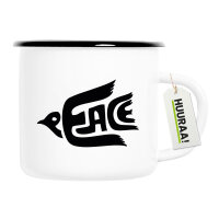 Emaille Tasse Peace Friedenstaube  300ml Vintage Emaille...