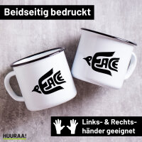 Emaille Tasse Peace Friedenstaube  300ml Vintage Emaille...
