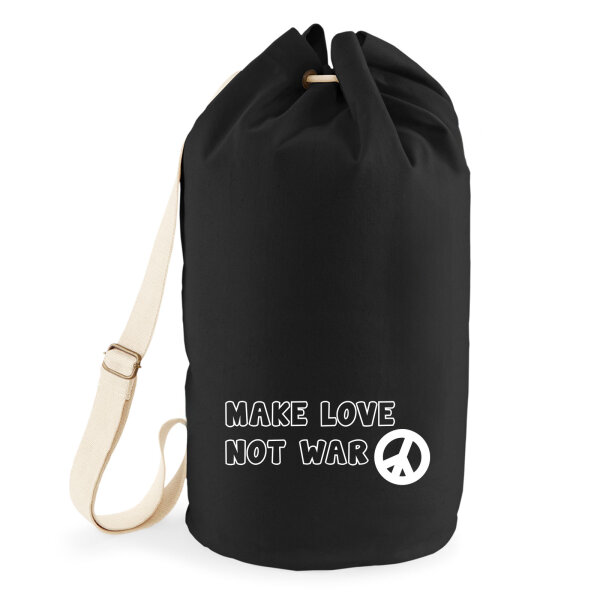 Seesack Make Love not War  20 Liter Rucksack Black