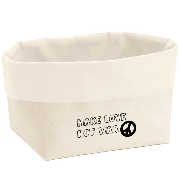 Organizer Make Love not War Aufbewahrungskorb