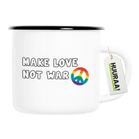 Emaille Tasse Make Love not War  300ml Vintage Emaille...