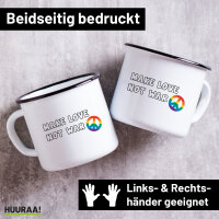 Emaille Tasse Make Love not War  300ml Vintage Emaille...