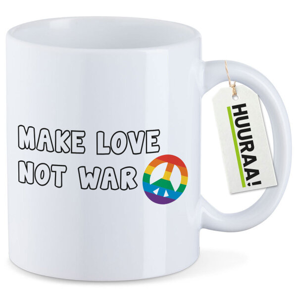 Kaffeetasse Make Love not War  330ml