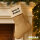 Weihnachtsstrumpf Love & Peace 70s  Beige