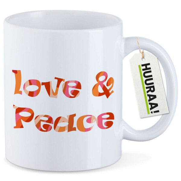 Kaffeetasse Love & Peace 70s  330ml