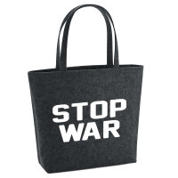 Filz Shopper Stop War  22 Liter Filztasche