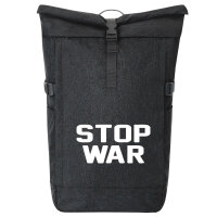 Kurierrucksack Stop War  30-44 Liter Black Melange