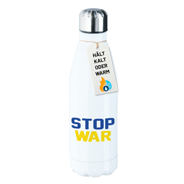 Edelstahl-Trinkflasche Stop War 500ml Wasserflasche
