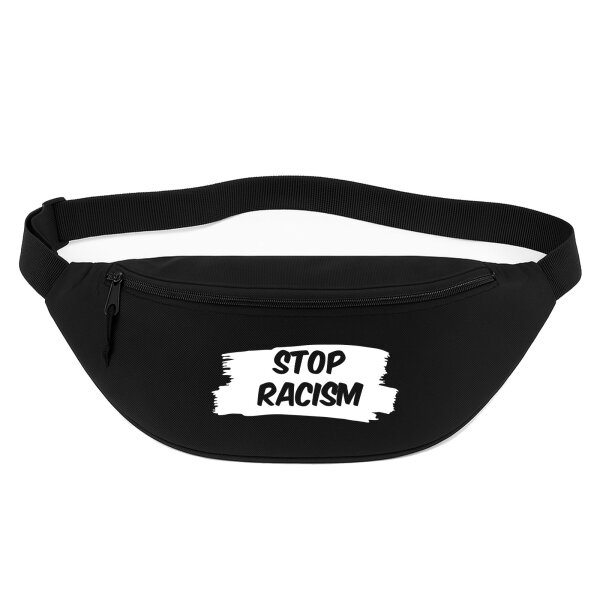 Bauchtasche Stop Racism  2,5 Liter Black Crossbody Bag