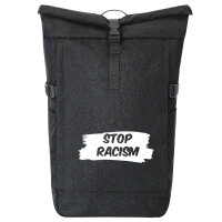 Kurierrucksack Stop Racism  30-44 Liter Black Melange
