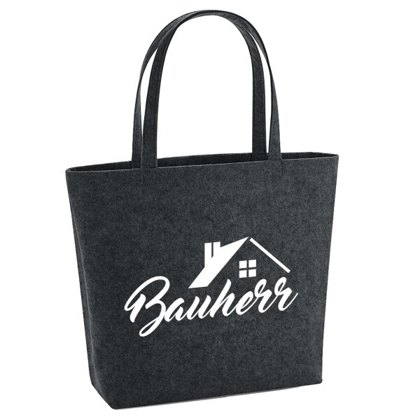 Filz Shopper Bauherr  22 Liter Filztasche