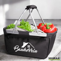 Einkaufskorb faltbar Bauherrin  20 Liter Tragekorb Black