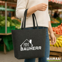 Filz Shopper Mini Bauherr  22 Liter Filztasche