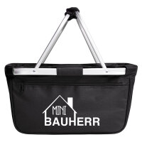 Einkaufskorb faltbar Mini Bauherr  20 Liter Tragekorb Black