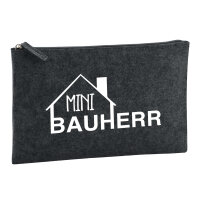 Kulturbeutel Mini Bauherr  1 Liter Filz Charcoal...