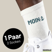 Socken Moin Anker Größe 37/46 White Motiv...
