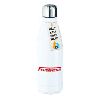 Edelstahl-Trinkflasche Feuerwehr 500ml Wasserflasche