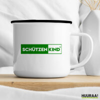Emaille Tasse Schützenkind Modern 300ml Vintage Emaille Becher