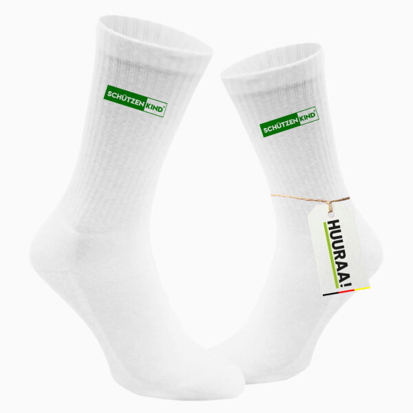 Socken Schützenkind Modern Größe 37/46 White Motiv Tennissocken