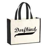 Jutetasche Dorfkind Vintage 21 Liter Black