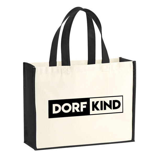 Jutetasche Dorfkind Modern 21 Liter Black