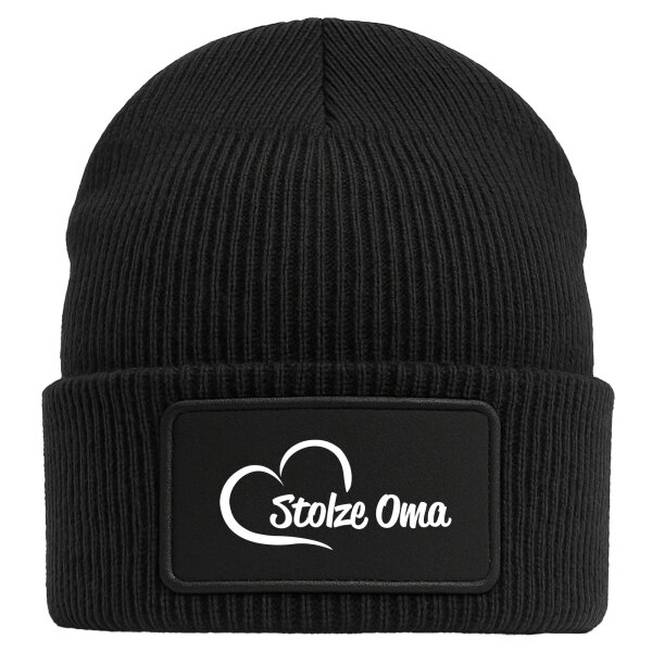 Beanie Stolze Oma Herz Black Mütze