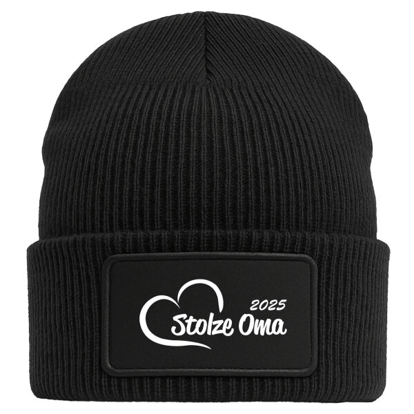 Beanie Stolze Oma 2025 Herz Black Mütze