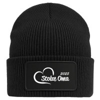 Beanie Stolze Oma 2025 Herz Black Mütze