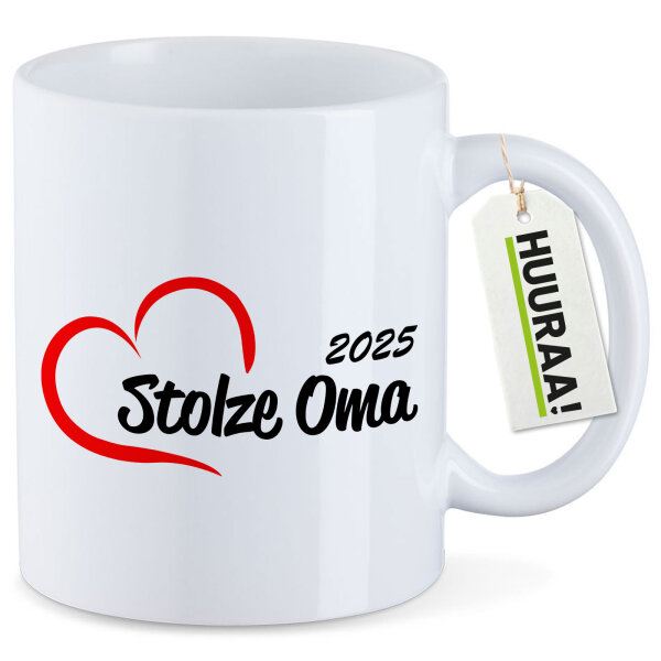 Kaffeetasse Stolze Oma 2025 Herz 330ml