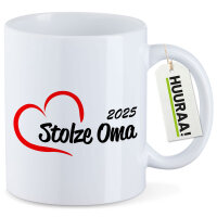 Kaffeetasse Stolze Oma 2025 Herz 330ml