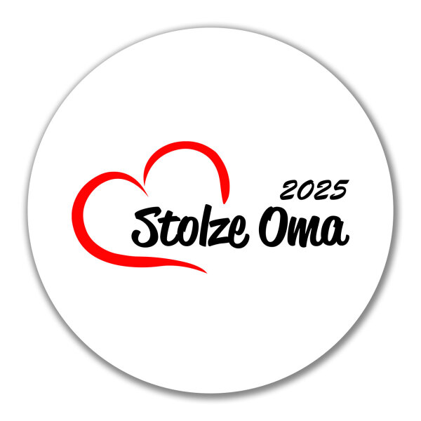 Aufkleber Stolze Oma 2025 Herz 10cm Sticker