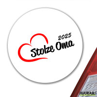 Aufkleber Stolze Oma 2025 Herz 10cm Sticker