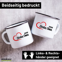 Emaille Tasse Stolze Oma 2026 Herz 300ml Vintage Emaille...