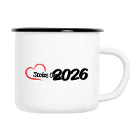 Emaille Tasse Stolze Oma 2026 Herz in Weiß, 300 ml
