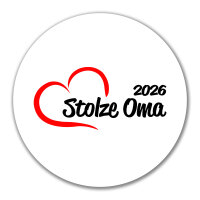 Aufkleber Stolze Oma 2026 Herz 10cm Sticker