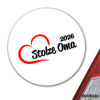 Aufkleber Stolze Oma 2026 Herz 10cm Sticker