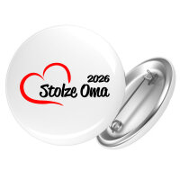 Button Stolze Oma 2026 Herz