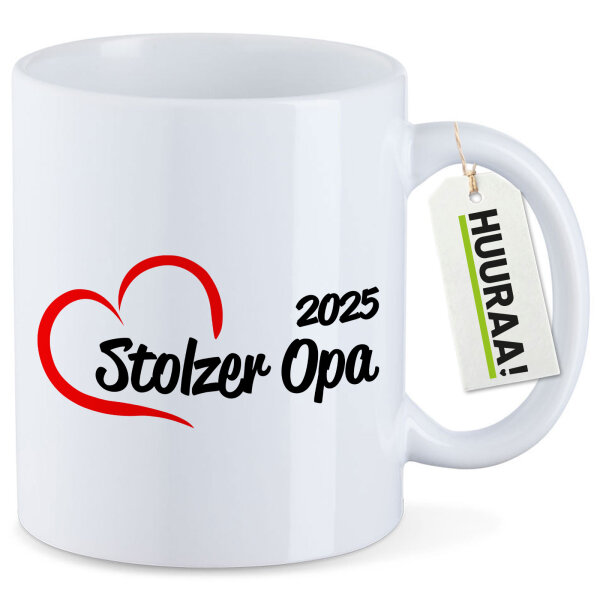 Kaffeetasse Stolzer Opa 2025 Herz 330ml