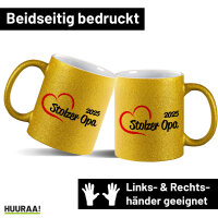 Glitzertasse Stolzer Opa 2025 Herz 330ml