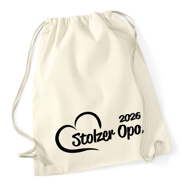 Turnbeutel Stolzer Opa 2026 Herz 12 Liter