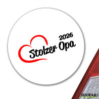 Aufkleber Stolzer Opa 2026 Herz 10cm Sticker