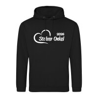 Unisex Hoodie Stolzer Onkel 2026 Herz Größe S-3XL